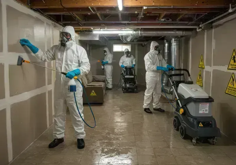 Basement Moisture Removal and Structural Drying process in Jackson, MN